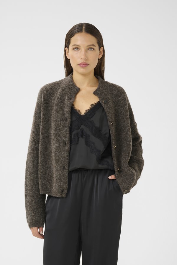 ALPHA CARDIGAN - Cardigan - chestnut
