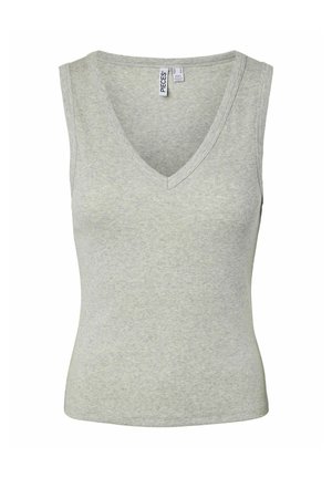 Pieces, TANKTOP PCBELLA V - Top - light grey melang