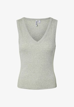 Pieces, TANKTOP PCBELLA V - Top - light grey melang