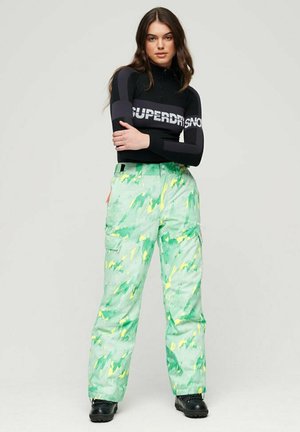 Superdry & Co, ULTIMATE RESCUE - Cargobukser - abstract teal lime