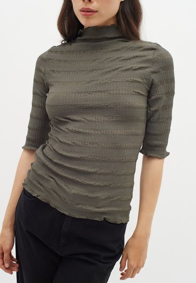 Dagnaiw Melange T-Shirt Ls Ecru