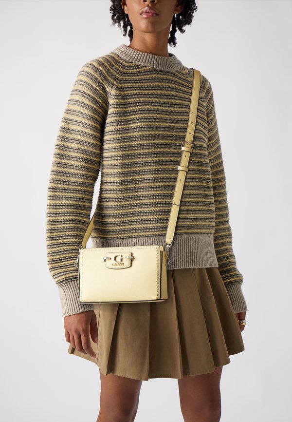 NASTRA MINI TOP ZIP - Cross body bag - cornsilk