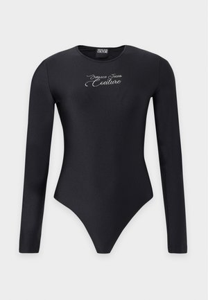 Versace Jeans Couture, LOGO ITALICS CRYSTAL - Top s dlhým rukávom - black