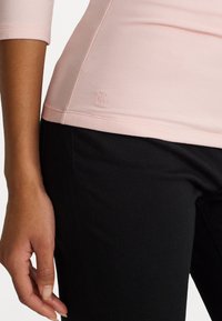 Lauren Ralph Lauren SURPLICE JERSEY TOP - Hosszú ujjú felső - pink opal