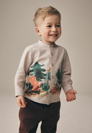 Next, REGULAR FIT - LONG SLEEVE GRANDAD COLLAR SCENE PRINTED SHIRT - Shirt - neutral forest scene
