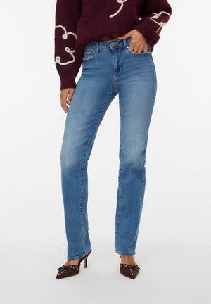 Vero Moda, Straight fit VMFLASH Mid rise - Дънки със свободна кройка - medium blue denim
