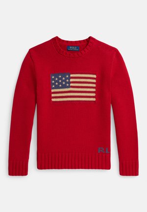 THE ICONIC FLAG SWEATER 7-14Y - Svetrík - red