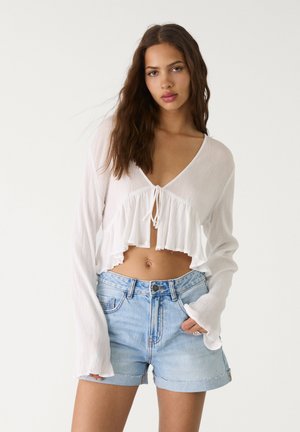Stradivarius RUFFLED WITH DETAIL - Blouse - beige