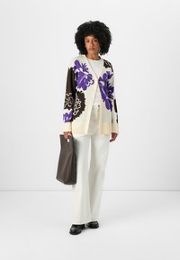 Marimekko LUMOAVA PIONI - Cardigan - light beige/brown/violet