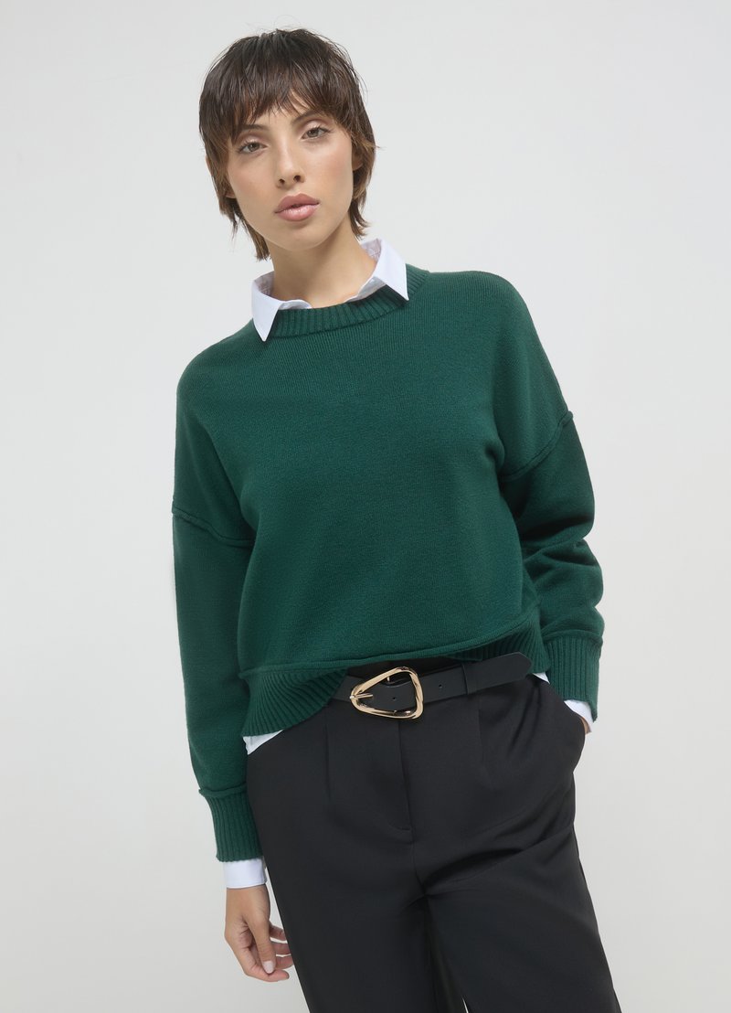 Calliope GIROCOLLO TAGLIO VIVO PBT - Pullover - vert