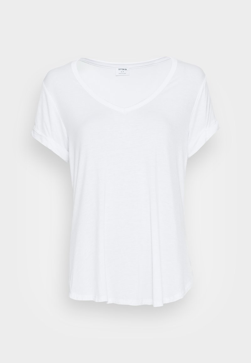 Damen T-Shirts | Cotton On KARLY SHORT SLEEVE T-Shirt basic white/weiß - FK06890 Damen T-Shirts | Cotton On KARLY SHORT SLEEVE T-Shirt basic white/weiß - FK06890