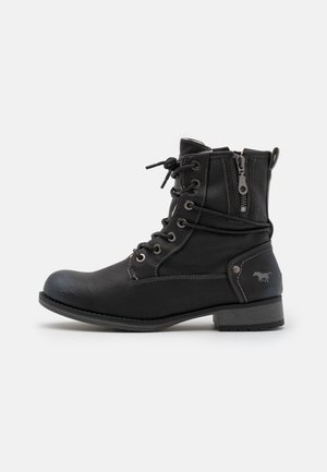 Lace-up ankle boots - schwarz