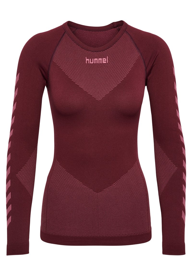 Hummel FIRST SEAMLESS - Hemd - burgundy/bordeauxrood - Zalando.nl