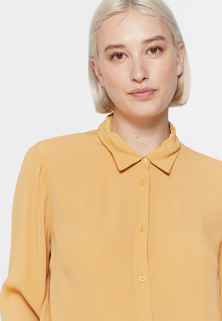 LANGARM Button-down blouse yellow Zalando