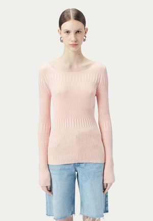 Stickad tröja - light pink