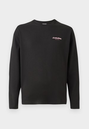 OVERSIZED GRAPHIC TEE - Topper langermet - black