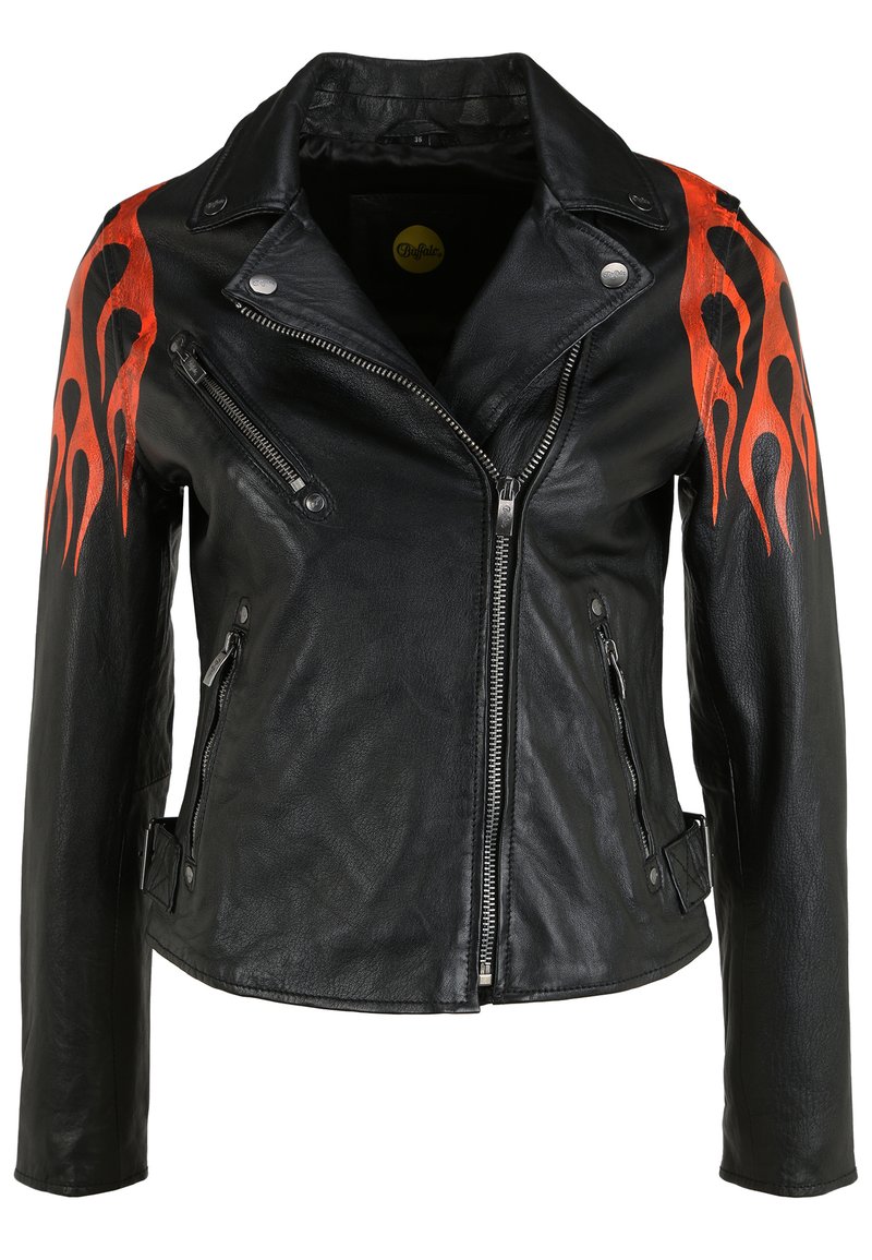 Damen Leichte Jacken | Buffalo BE HOT Lederjacke black-orange/schwarz - WZ92255 Damen Leichte Jacken | Buffalo BE HOT Lederjacke black-orange/schwarz - WZ92255