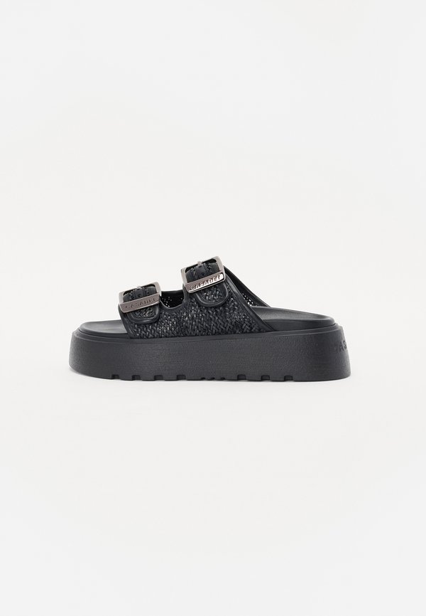 BIRLKY - Wedge sandals - nero
