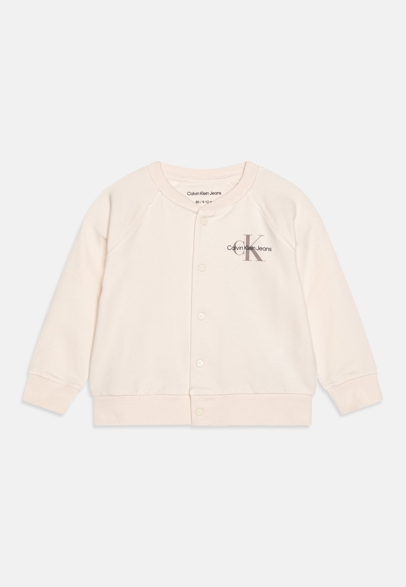 Calvin Klein Jeans BABY MONOGRAM UNISEX - Sudadera con cremallera - whitecap gray