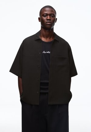 Bershka BOXY TAILORING - Srajca - black