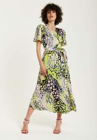 Liquorish ABSTRACT PRINT MIDI WRAP - Day dress - multi coloured
