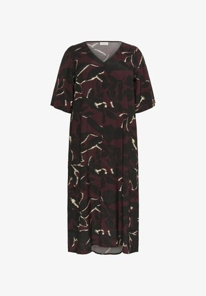 Kaffe Curve Nappali ruha - windsor wine/black flower