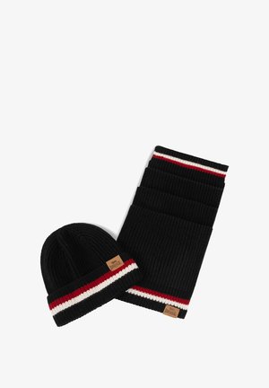 Lonsdale UNISEX UND SET BUTLEIGH - Bufanda - black dark red ecru