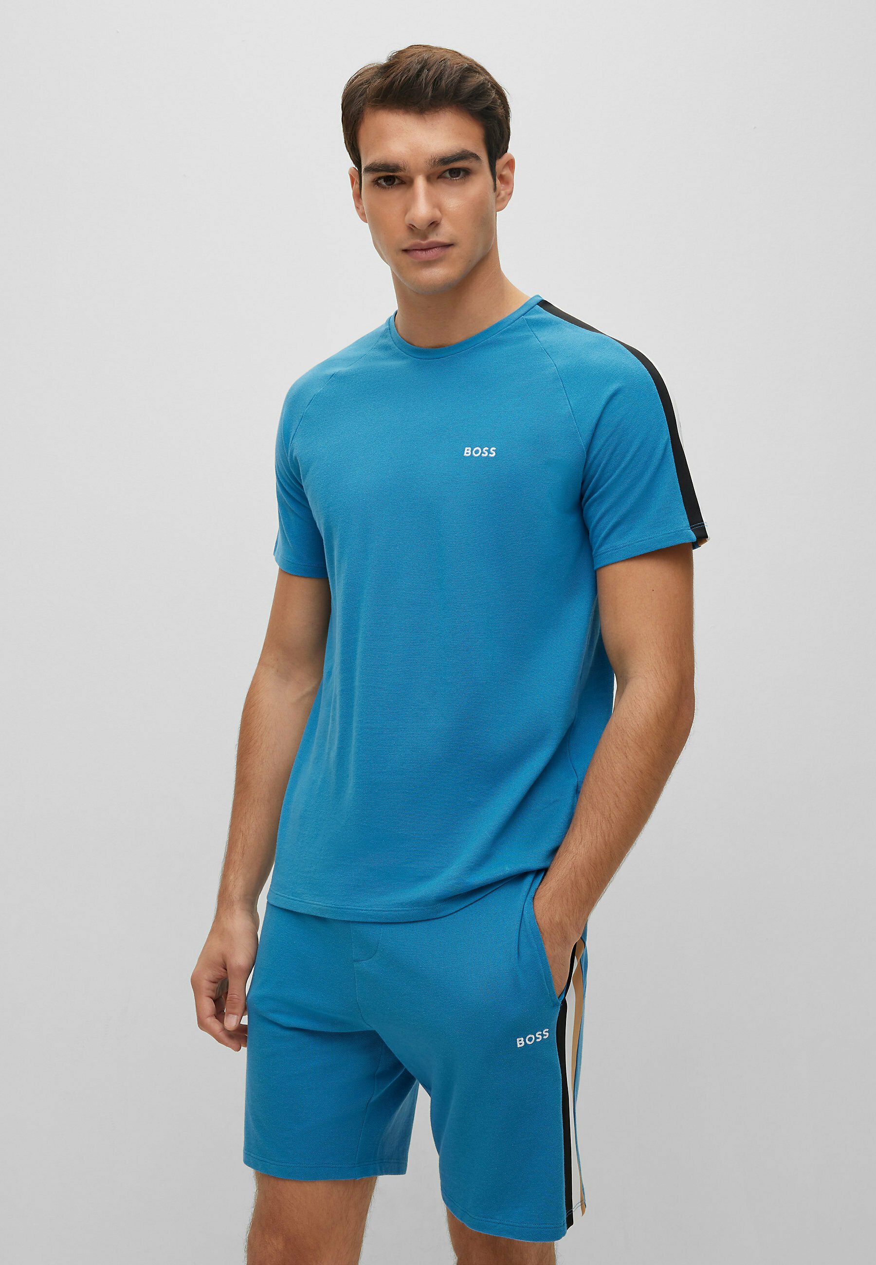 BOSS Relax Pigiama Short Set Uomo – 100% Cotone, Modello 10214945 01