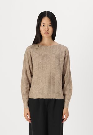 ONLY ONLFILIZ BOAT NECK - Džemperis - mocha meringue