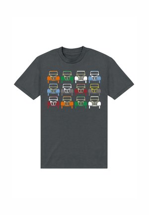 CITROEN 2CV VINTAGE COLOUR ART - Print T-shirt - charcoal grey