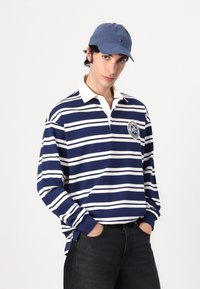 Tommy Hilfiger AUTHENTIC STRIPE RUGBY - Topper langermet - ivory petal/preppy navy