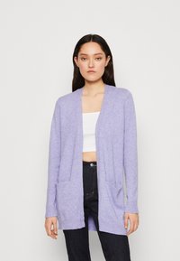 VILA VIRIL OPEN NOOS - Adīta jaka - sweet lavender melange