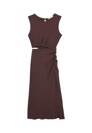 Koton, CUT-OUT MIDI SLIP DRESS. - Robe de jour - brown
