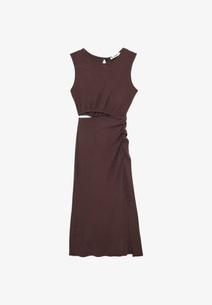 Koton, CUT-OUT MIDI SLIP DRESS. - Vapaa-ajan mekko - brown