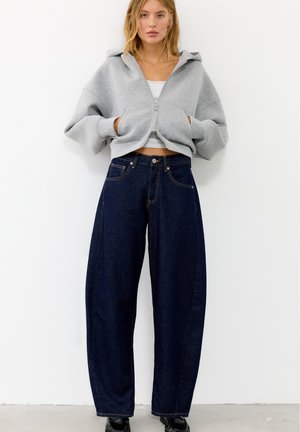 PULL&BEAR SCUBA ZIP-UP - HOODIE - Sweat zippé - grey marl