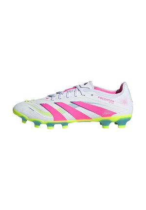 PREDATOR PRO MULTIGROUND - Moulded stud football boots - ftwr white lucid pink lucid lemon