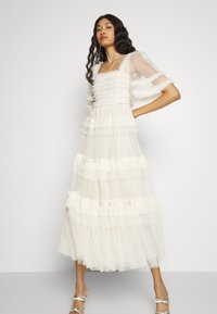 peaches smocked ankle gown