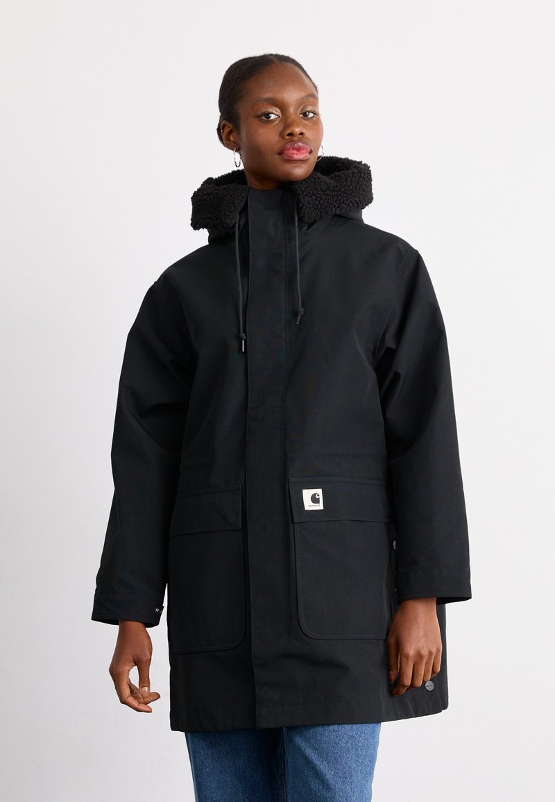 Carhartt WIP CLARTON PARKA - Abrigo corto - black