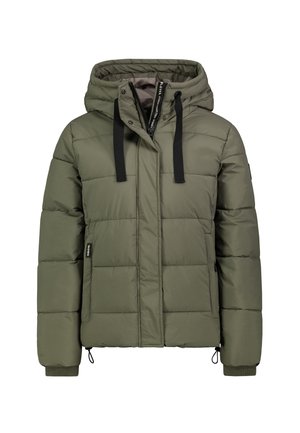 MIT ABNEHMBARER KAPUZE UND STEPPDESIGN - Winterjacke - grün