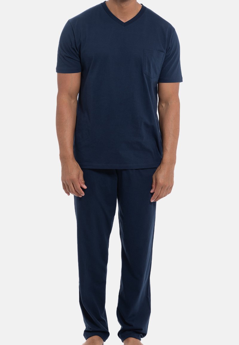 Herren Pyjamas | mey Nachtwäsche Set blau - CY82271 Herren Pyjamas | mey Nachtwäsche Set blau - CY82271