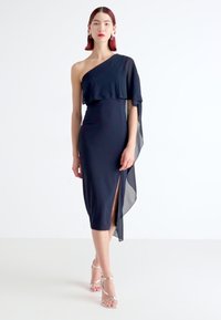 WAL G. ONE SHOULDER MIDI - Kokteiļkleita/ballīšu kleita - navy blue