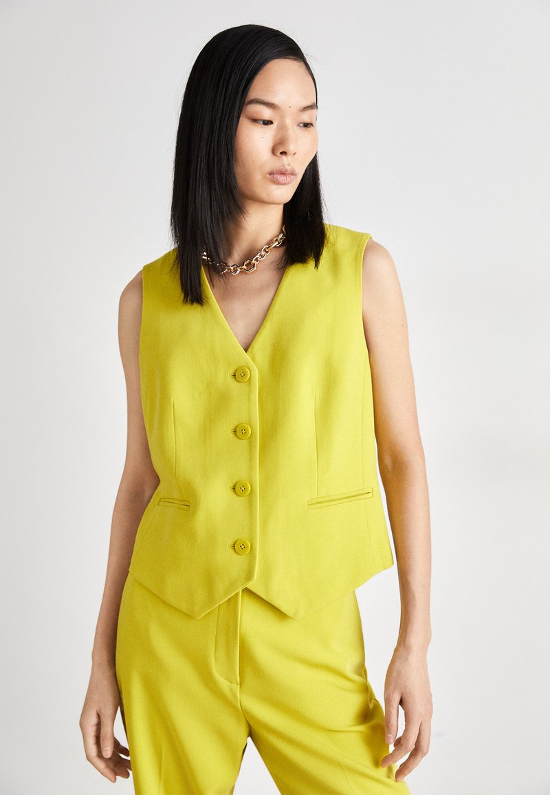 DKNY BUTTON WELT POCKET VEST - Liemenė - citrine