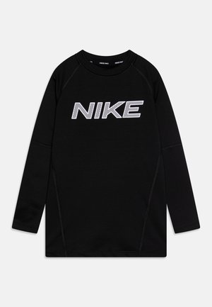 Nike Performance NIKE PRO DF CREW WARM UNISEX - Langærmet T-shirt - black/white