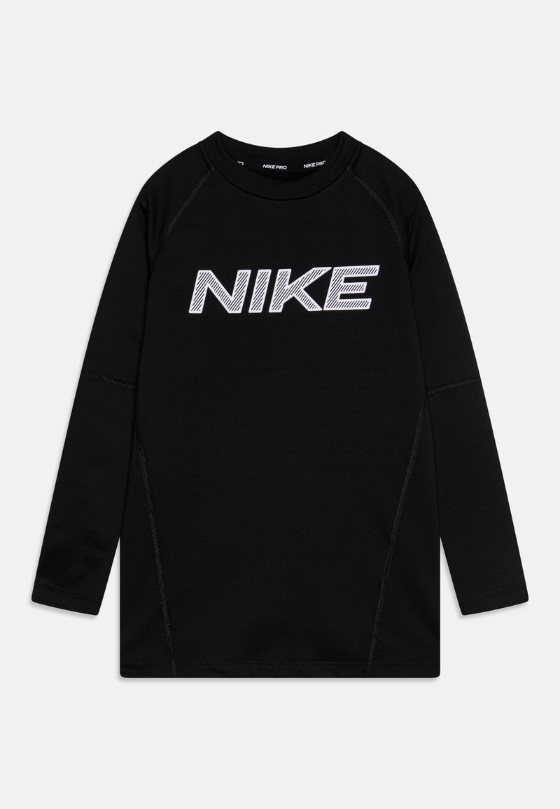 Nike Performance NIKE PRO DF CREW WARM UNISEX - Langærmet T-shirt - black/white