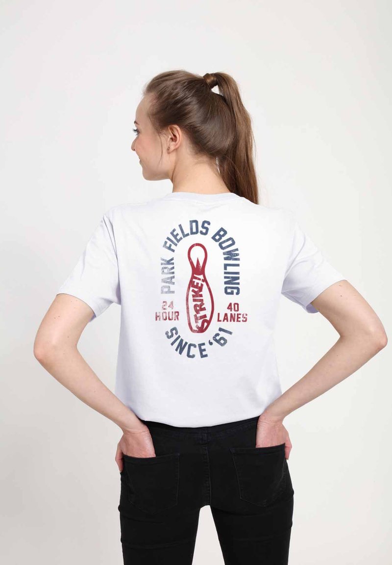 Henry Tiger BOWLING  - Triko s potiskem - white