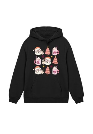 HIPPIE SANTA CHRISTMAS TREE COCOA - Kapuzenpullover - schwarz