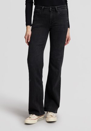 Lee, LANA MID RISE BOOTCUT - Дънки с разкроени крачоли - true to black