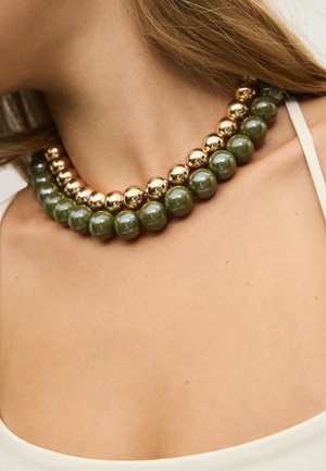 Stradivarius, SET OF 2 BEAD NECKLACES - Halskette - khaki