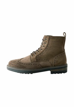 BROGUE - REGULAR FIT - Lace-up ankle boots - khaki green