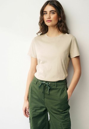 SHORT SLEEVE CREW NECK - REGULAR FIT - Lihtne T-särk - stone natural